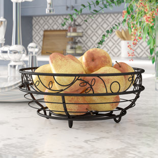 Kitchen Fruit Decorations Wayfair Augustine Kitchen Countertops Fruit Basket