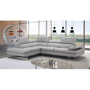 Saddle Leather Sectional Wayfair Quickview