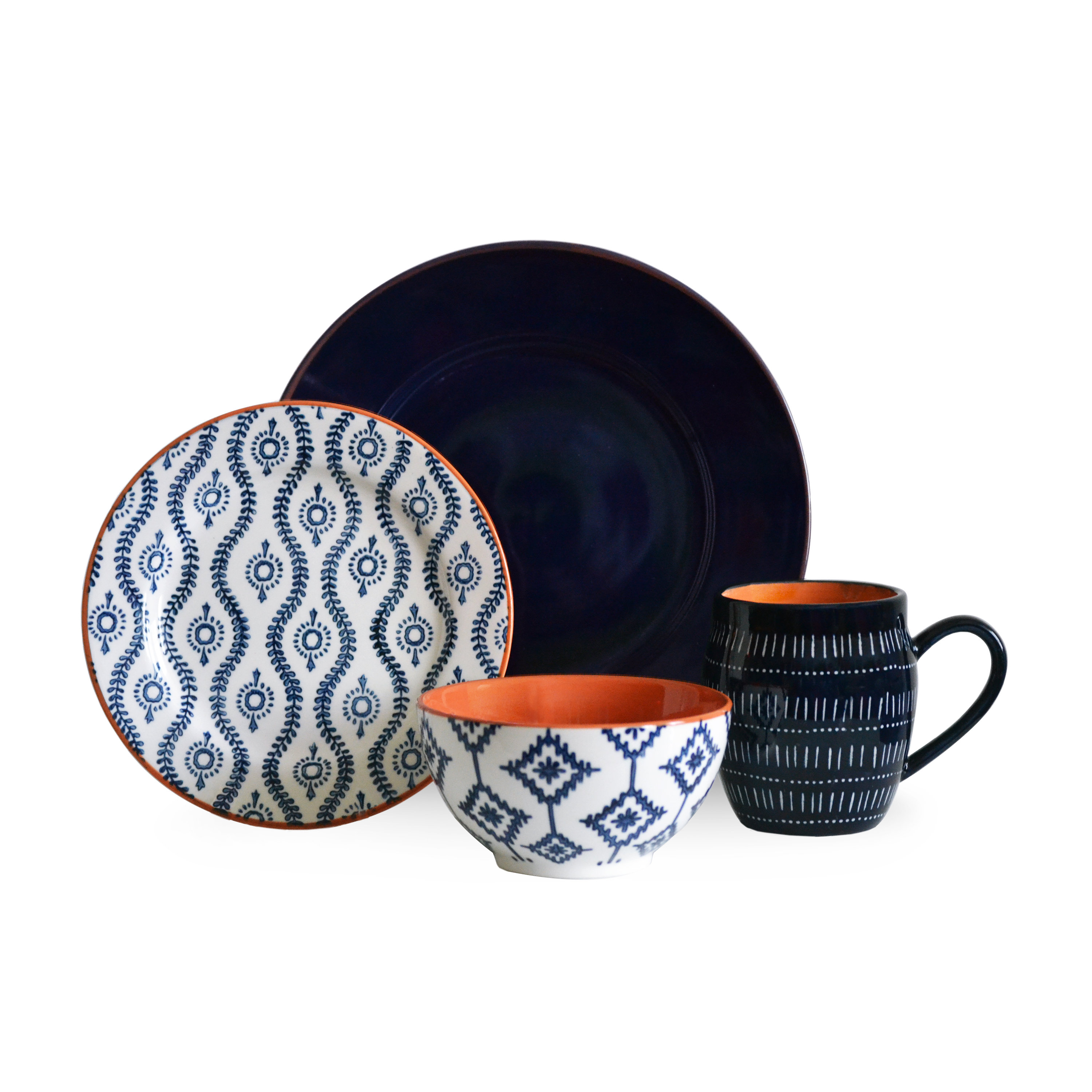 Baum Tangiers 16 Piece Dinnerware Set, Service for 4 & Reviews | Wayfair Baum Tangiers 16 Piece Dinnerware Set, Service for 4 & Reviews | Wayfair