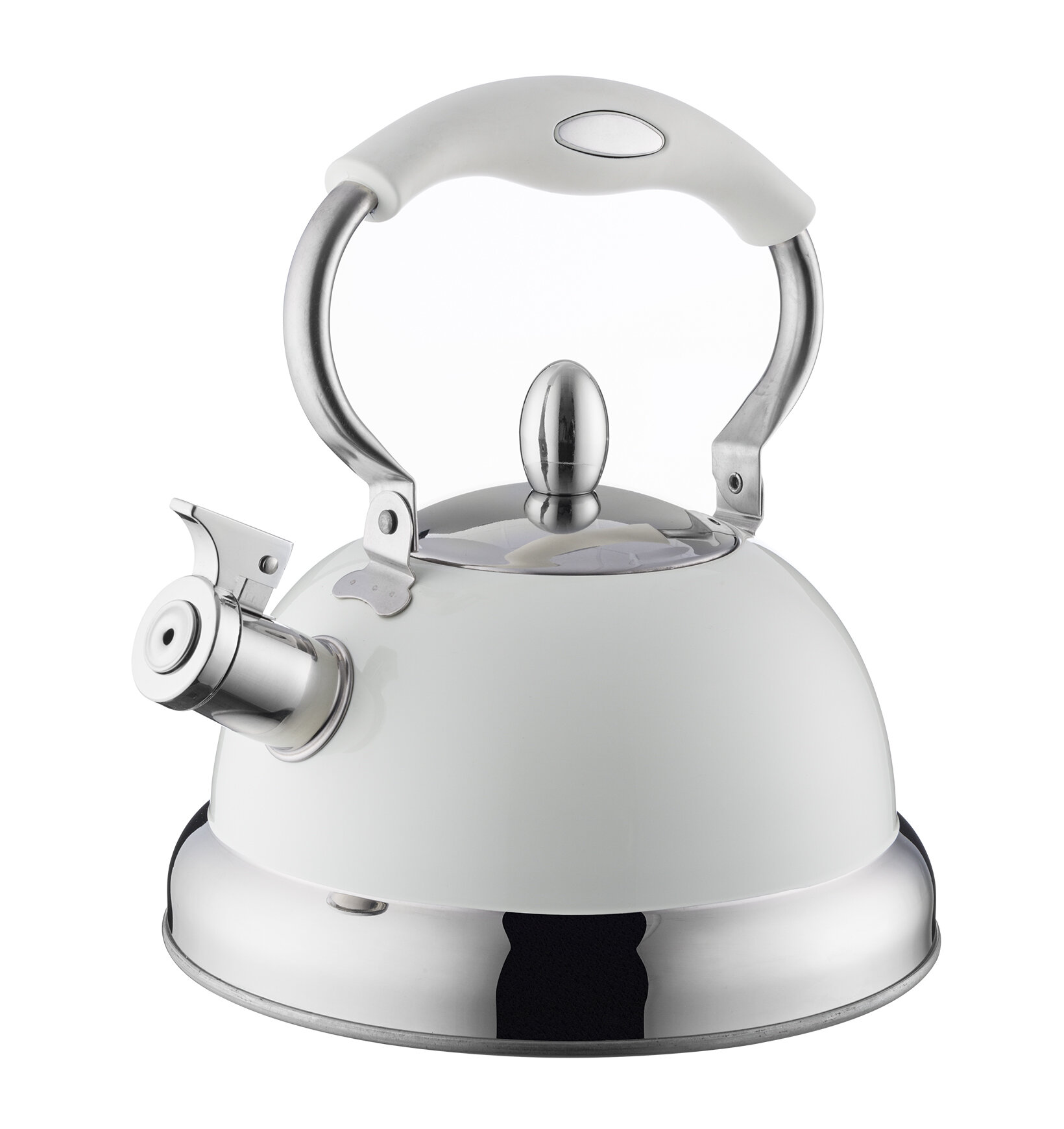 Suitable for Induction Hobs Cream 1.4 Litre Whistling Kettle