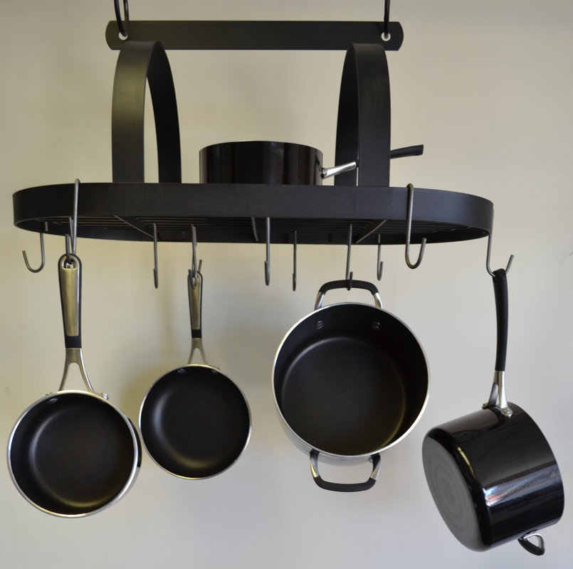 J & J Wire Hanging Pot and Pan Rack & Reviews | Wayfair