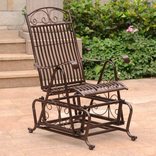 Metal Patio Gliders You Ll Love Wayfair Nocona Iron Single Patio Glider Chair
