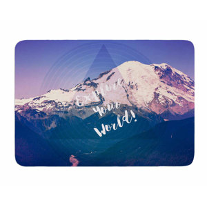 Explore Your World! by Robin Dickinson Memory Foam Bath Mat
