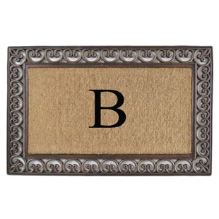 Double Door Doormat Wayfair Clic Monogrammed Double Doormat