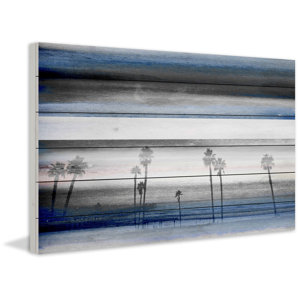 'Stormy Calm' by Parvez Taj Painting Print on White Wood
