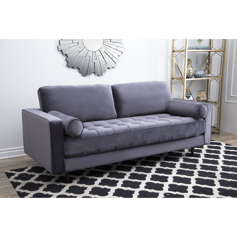 Mercer41 Leela Tufted Velvet Sofa Wayfair Leela Tufted Velvet Sofa