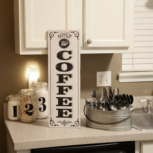 Letter Wall Decor Wayfair Vertical Coffee Lettering Wall Décor