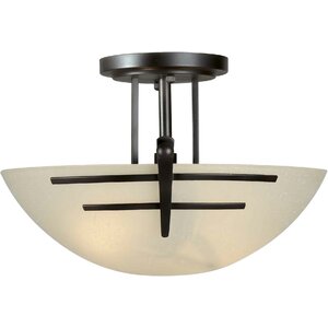 Rolling Hills 2-Light Incandescent Semi Flush Mount