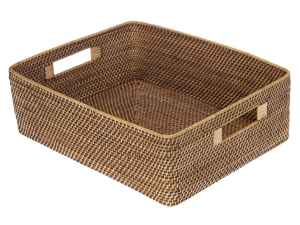 Kouboo Rattan Shelf Basket with Cotton Liner & Reviews Wayfair