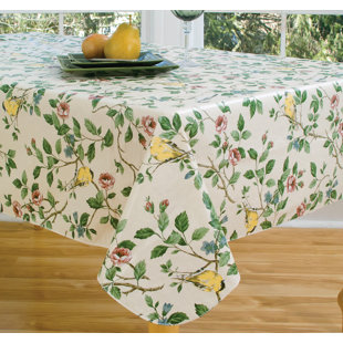 Fabric Oval Tablecloth Wayfair Linder 84 Oval Vinyl Tablecloth