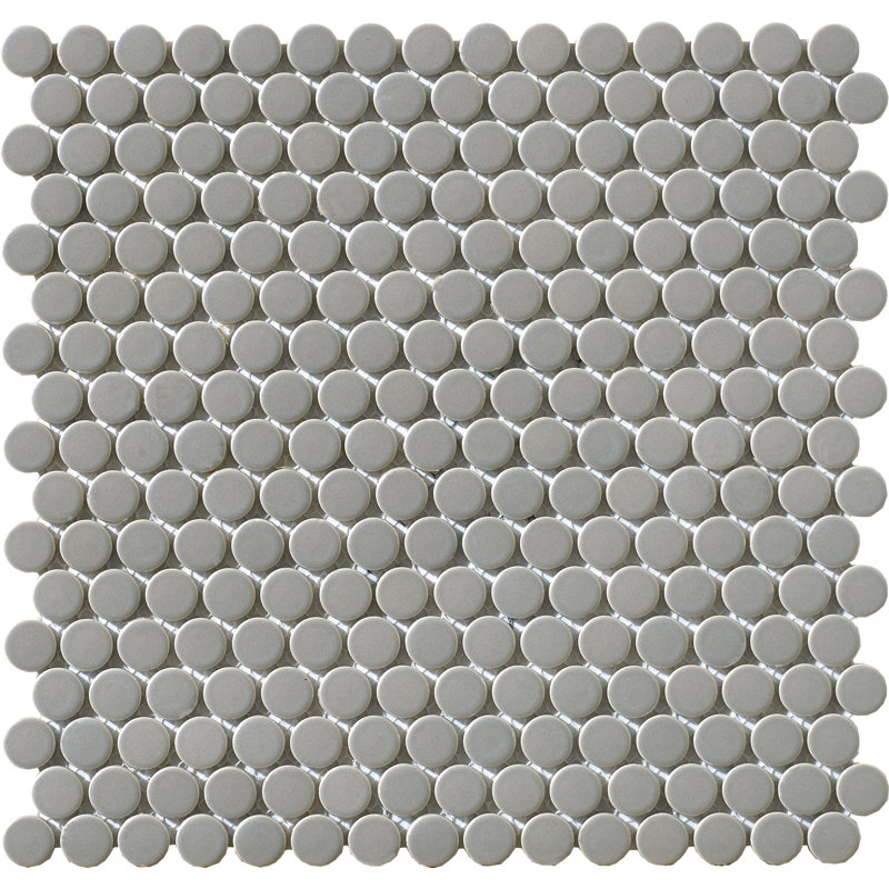Walkon Tile Vintage 75 X Porcelain Mosaic In Gray Penny Vintage 75 X Porcelain Mosaic Tile In Gray Penny