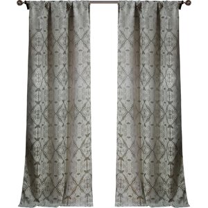 Efren Geometric Semi-Sheer Curtain Panels (Set of 2)