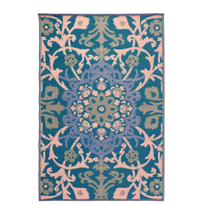 Martina Indoor/Outdoor Blue/Beige Area Rug