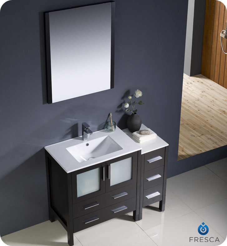Modern Bathroom Vanity Sink fresca torino 42" single modern bathroom vanity set with mirror Modern Bathroom Vanity Sink fresca torino 42" single modern bathroom vanity set with mirror