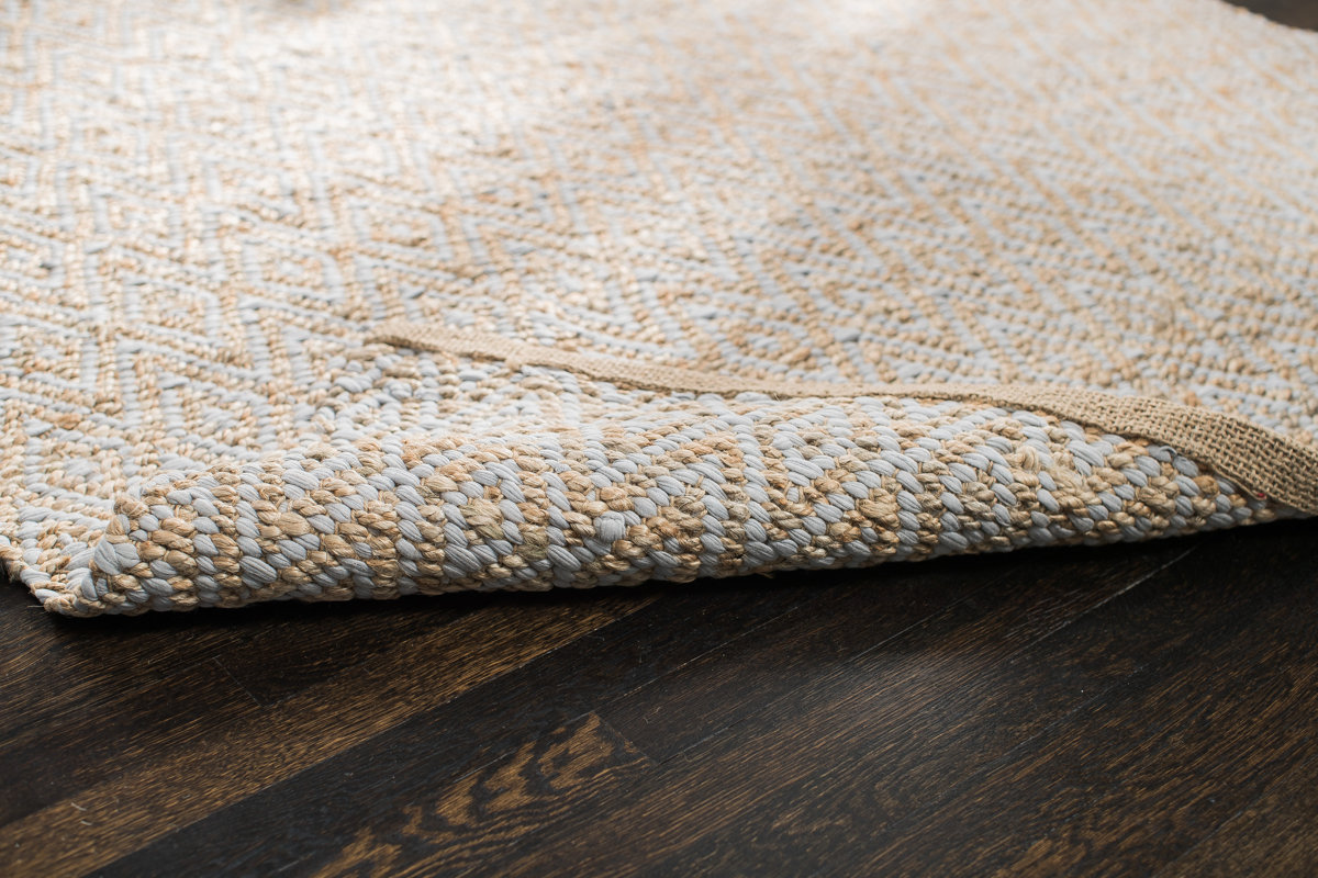 Mercury Row Pyrrhos Diamond HandWoven Tan/Ivory Area Rug & Reviews