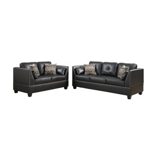 Bobkona Zenda 2 Piece Living Room Set