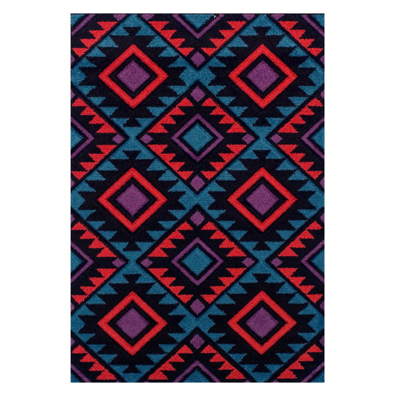 World Menagerie Kers Black Red Blue Rug Reviews Wayfair Co Uk Kers Black Red Blue Rug