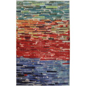 Jenny Awaken Blue/Red Area Rug