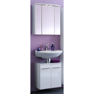 Held Möbel 2-tlg. Badezimmer-Set Parma mit Schr..