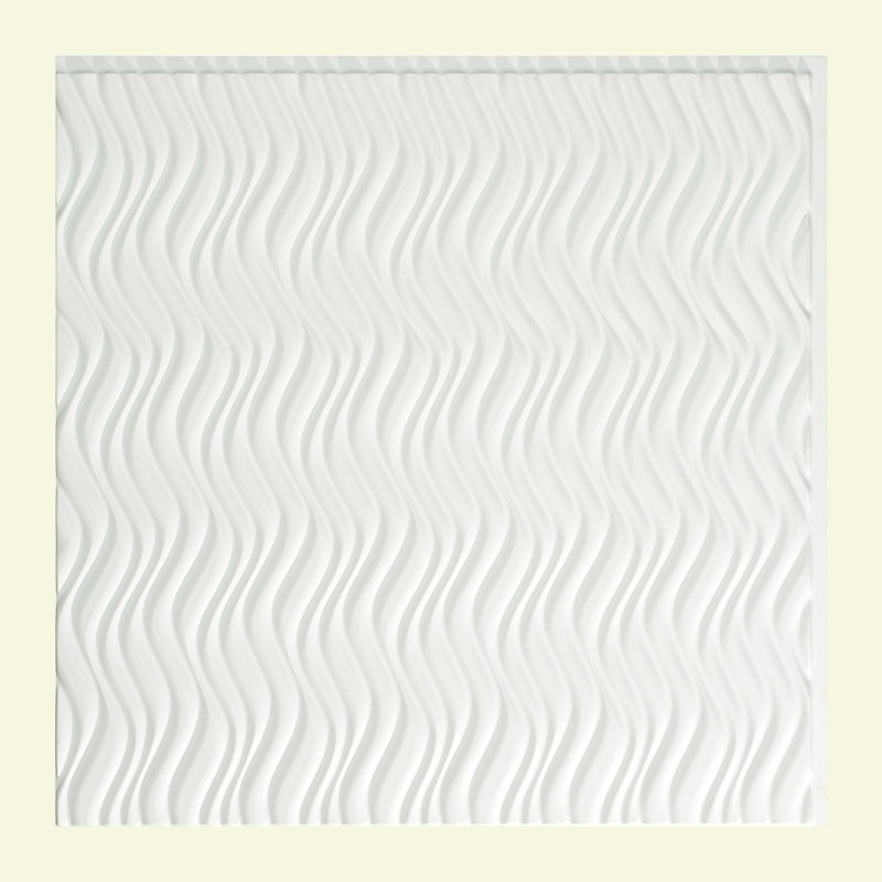 Fasade Cur 2 Ft X Glue Up Ceiling Tile In Matte White Glue Up Ceiling Tile In Matte White Wayfair
