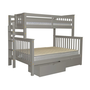Mission Twin over Full Bunk Bed with Storage by Bedz King
