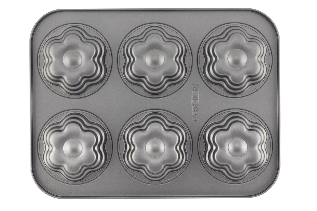 Cake Boss Novelty 6 Cup Flower Cakelette Pan & Reviews Wayfair