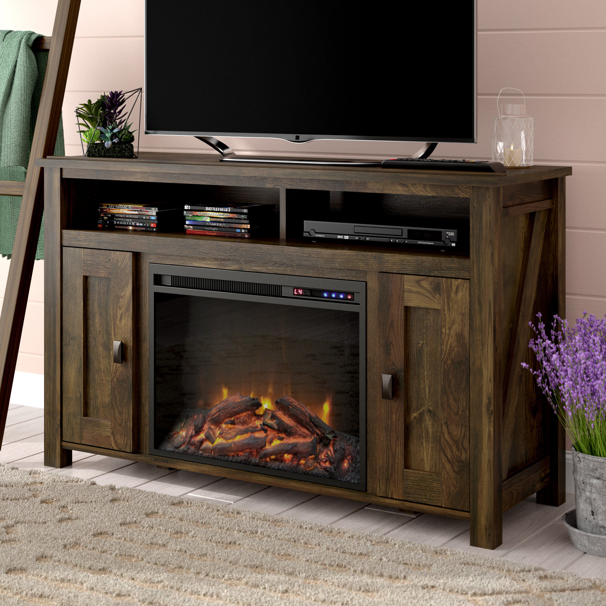 Whittier Tv Stand For Tvs Up To 50 With Fireplace