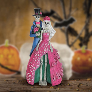 Skeleton Couple Lighted Display with Timer