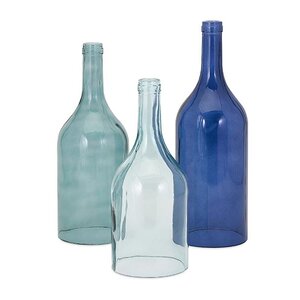3 Piece Cloche Bottle Vase Set