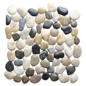 Interlocking Random Sized Natural Stone Mosaic Tile in Multicolor