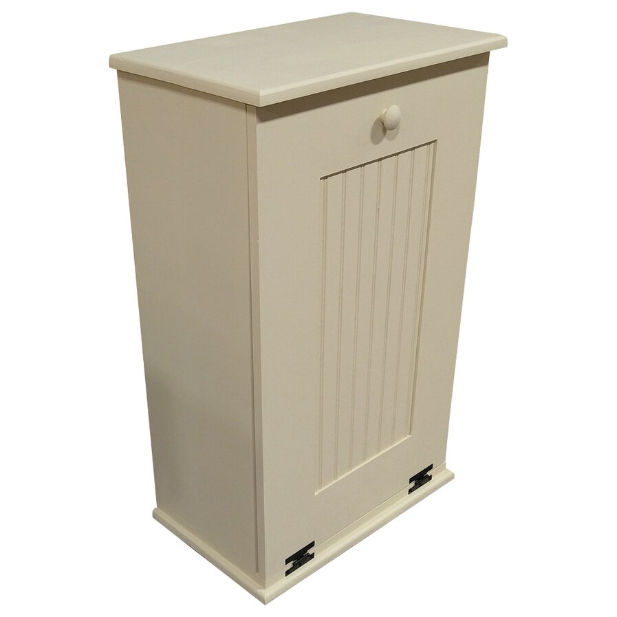 Manual Wooden 10.25 Gallon Pull Out Trash Can in Large