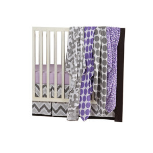 Ikat Dots/Leopard 6 Piece Crib Bedding Set