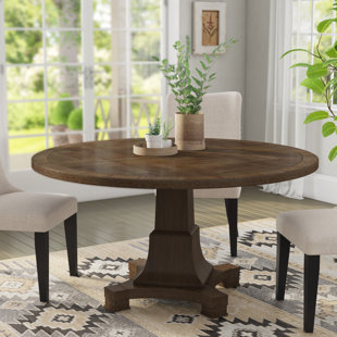 Oak Round Kitchen Dining Tables You Ll Love Wayfair Penelope Solid Wood Dining Table