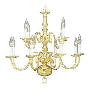 Allensby 12-Light Polished Brass Candle-Style Chandelier