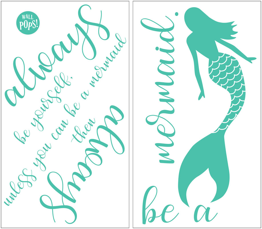 WallPops! Mermaid Quote Wall Decal & Reviews | Wayfair
