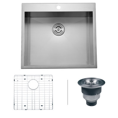 White Single Bowl Kitchen Sink ruvati tirana 25" x 22" overmount 16 gauge single bowl kitchen White Single Bowl Kitchen Sink ruvati tirana 25" x 22" overmount 16 gauge single bowl kitchen