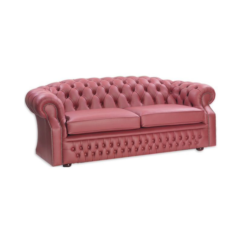 Uk Icon Design Dallas Leather 3 Seater Chesterfield Sofa Wayfair Co Dallas Leather 3 Seater Chesterfield Sofa