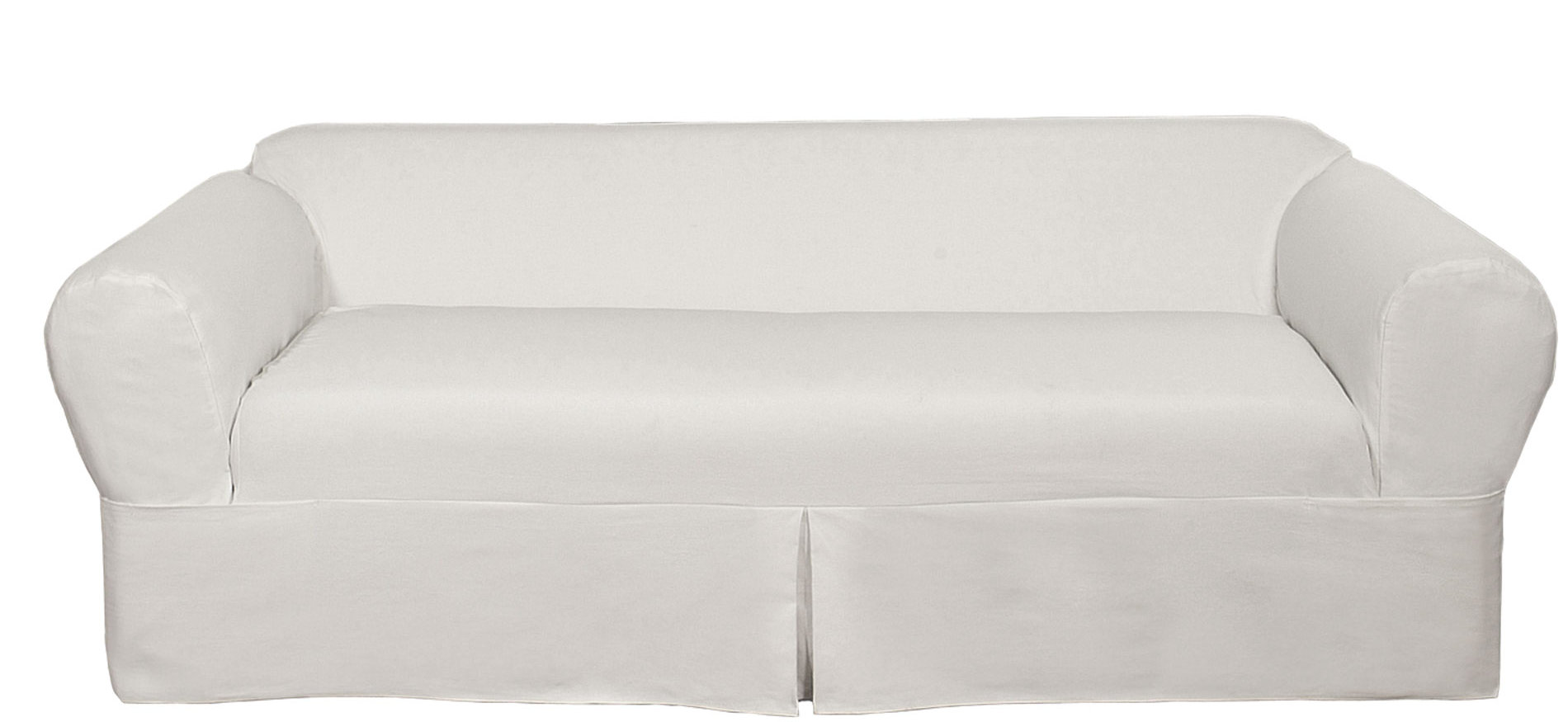 Twill Box Cushion Sofa Slipcover