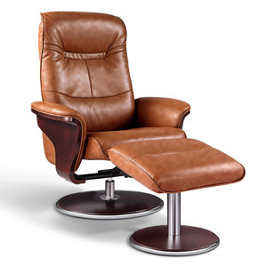 Milano Manual Swivel Recliner With Ottoman