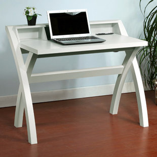 Sleek White Desk Wayfair Ducharme Sleek Contemporary Cross Legs Writing Desk