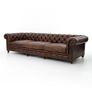 Cigar Sofa Wayfair Greenwood Village Cigar Chesterfield Leather Sofa