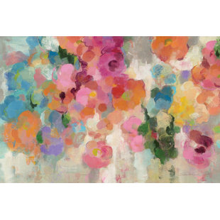 Modern Contemporary Paintings Allmodern Colorful Garden I Painting Print On Wred Canvas