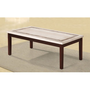 Coffee Table With Granite Top Wayfair Mccully Faux Marbelized Granite Top Coffee Table
