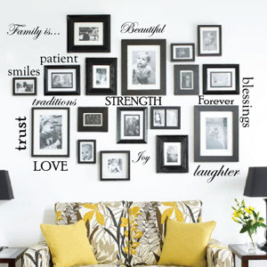 12 Family Quote Words Vinyl Wall Decal