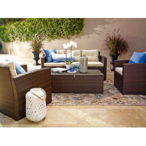 Sanor 4 Piece Deep Seating Group with Cushion