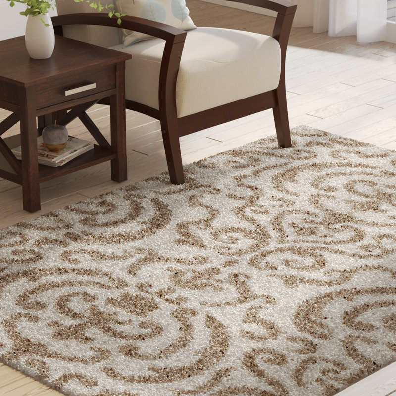 Charlton Home Hall Brown/Beige Area Rug & Reviews Wayfair
