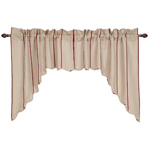 Boucher Scalloped Swag Curtain Valance (Set of 2)