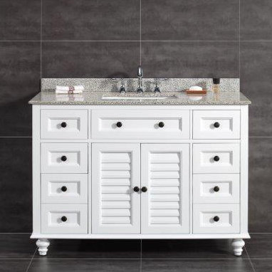 Ove Decors Heather 48 Single Tiger Granite Top And Rectangular Heather 48 Single Tiger Granite Top And Rectangular Basin Vanity Set