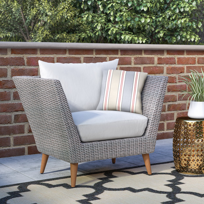 Langley Street Newbury Eucalyptus Patio Arm Chair With Cushions Newbury Eucalyptus Patio Arm Chair With Cushions