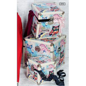 3-tlg. Aufbewahrungsboxen-Set Dreams aus Kunstle..